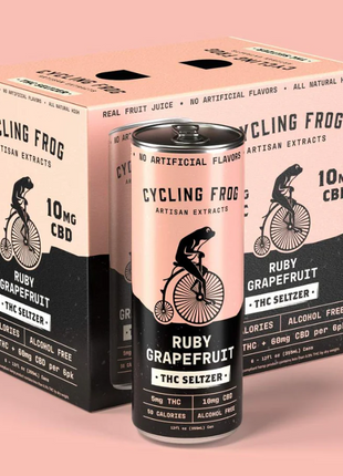 Cycling Frog Ruby Grapefruit THC Seltzers