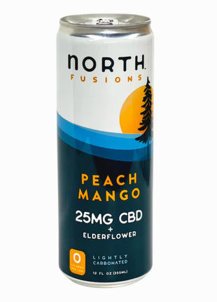 NORTH Fusions Peach Mango + Elderflower CBD Sparkling Water