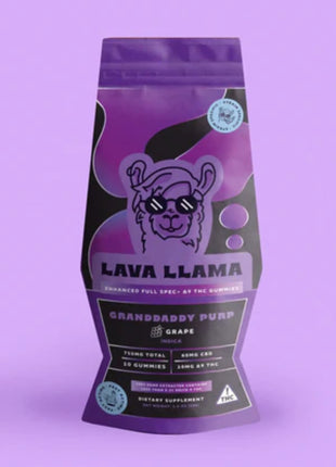 Lava Llama Granddaddy Purple THC + CBD Gummies