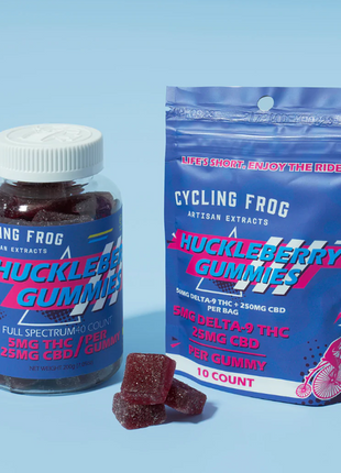Cycling Frog THC and CBD Huckleberry Gummies